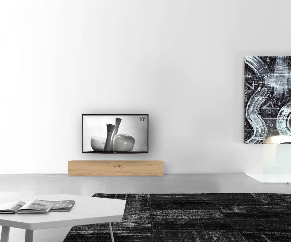 Livitalia Wood design lowboard configurator base 150 cm 24 cm 56 cm light oak Livitalia Wood design lowboard configurator base 150 cm 24 cm 56 cm light oak