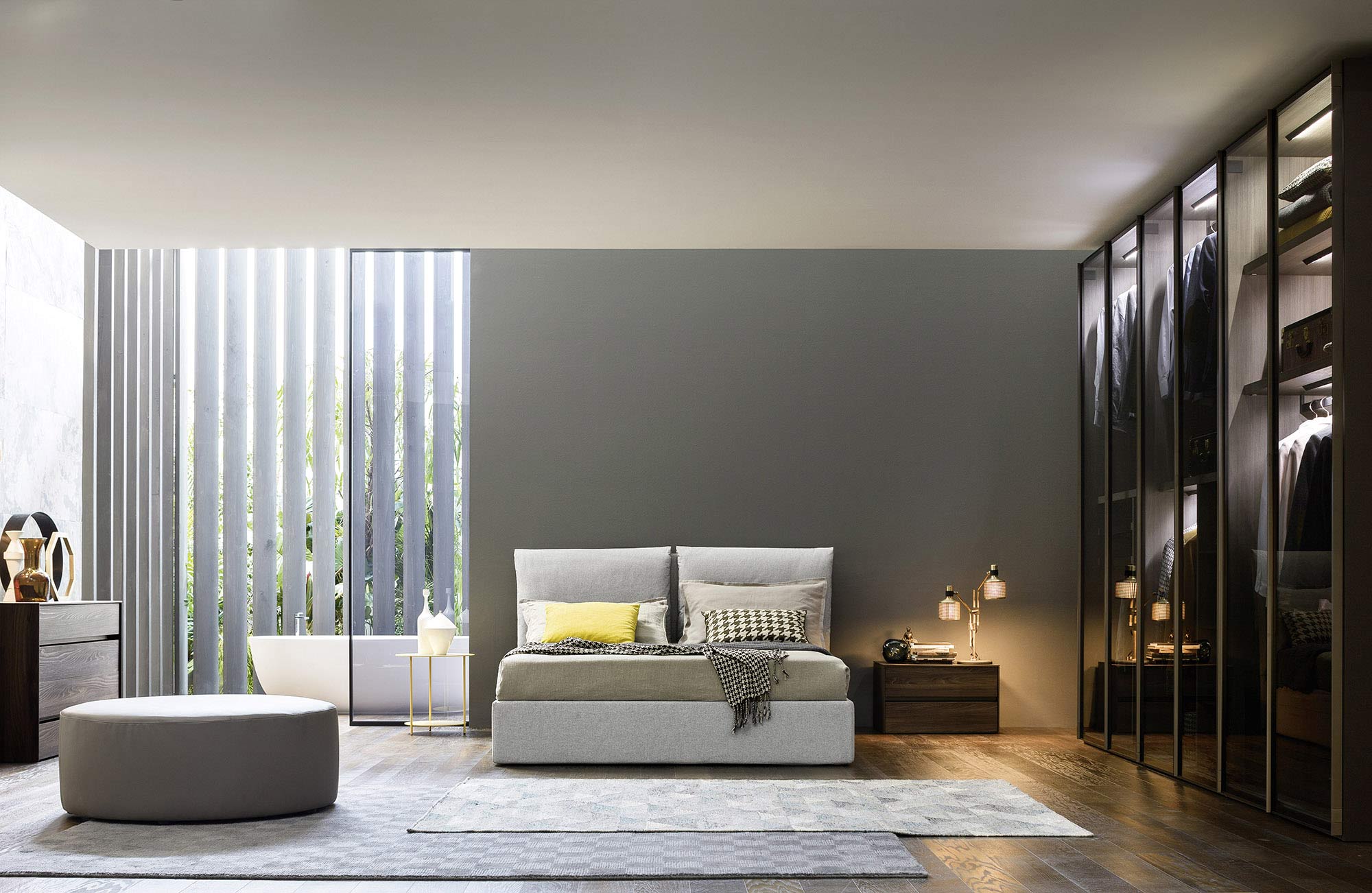 Luxus Schlafzimmer Glas Kleiderschrank