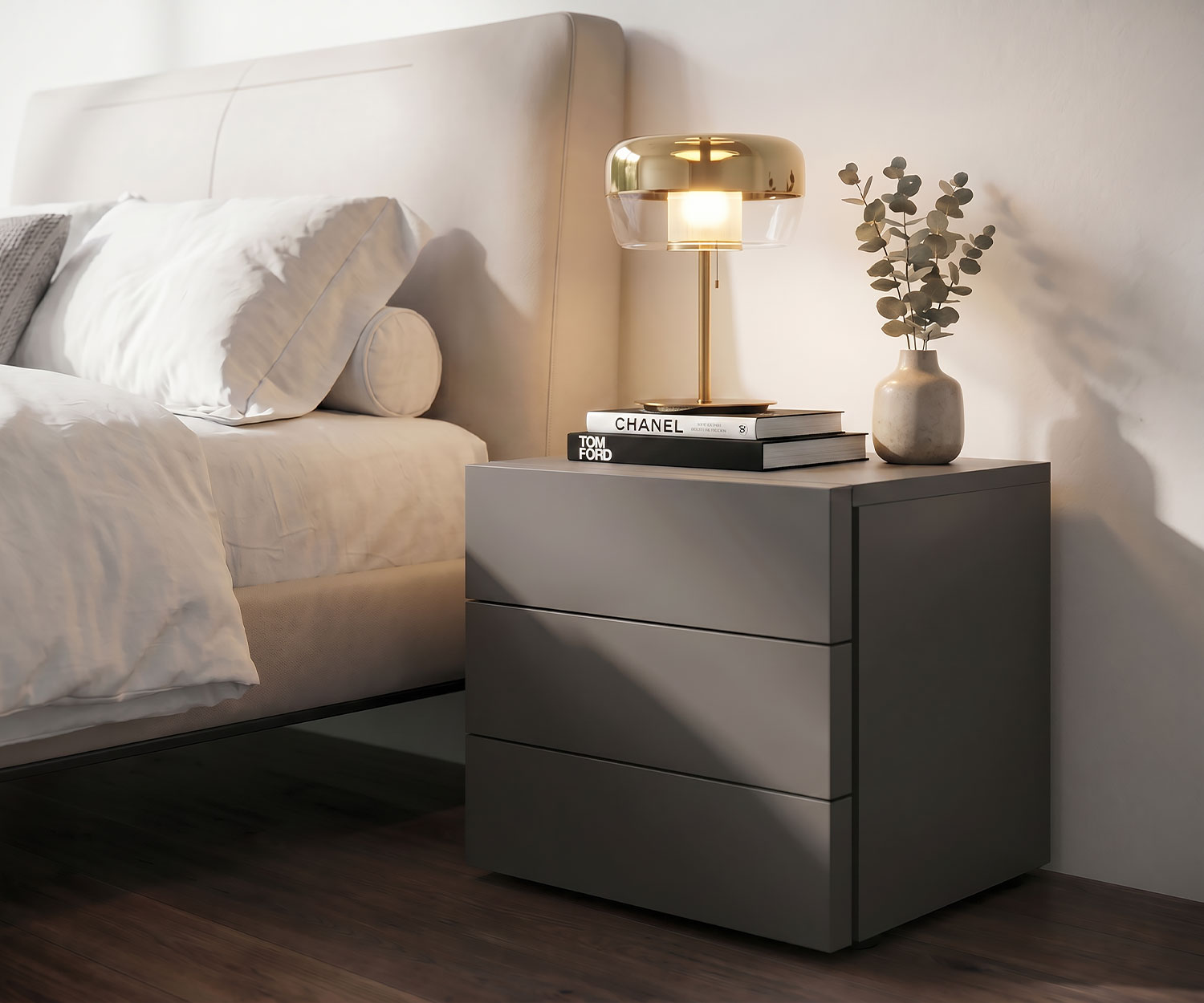 Livitalia Valeo bedside cabinet with 3 drawers