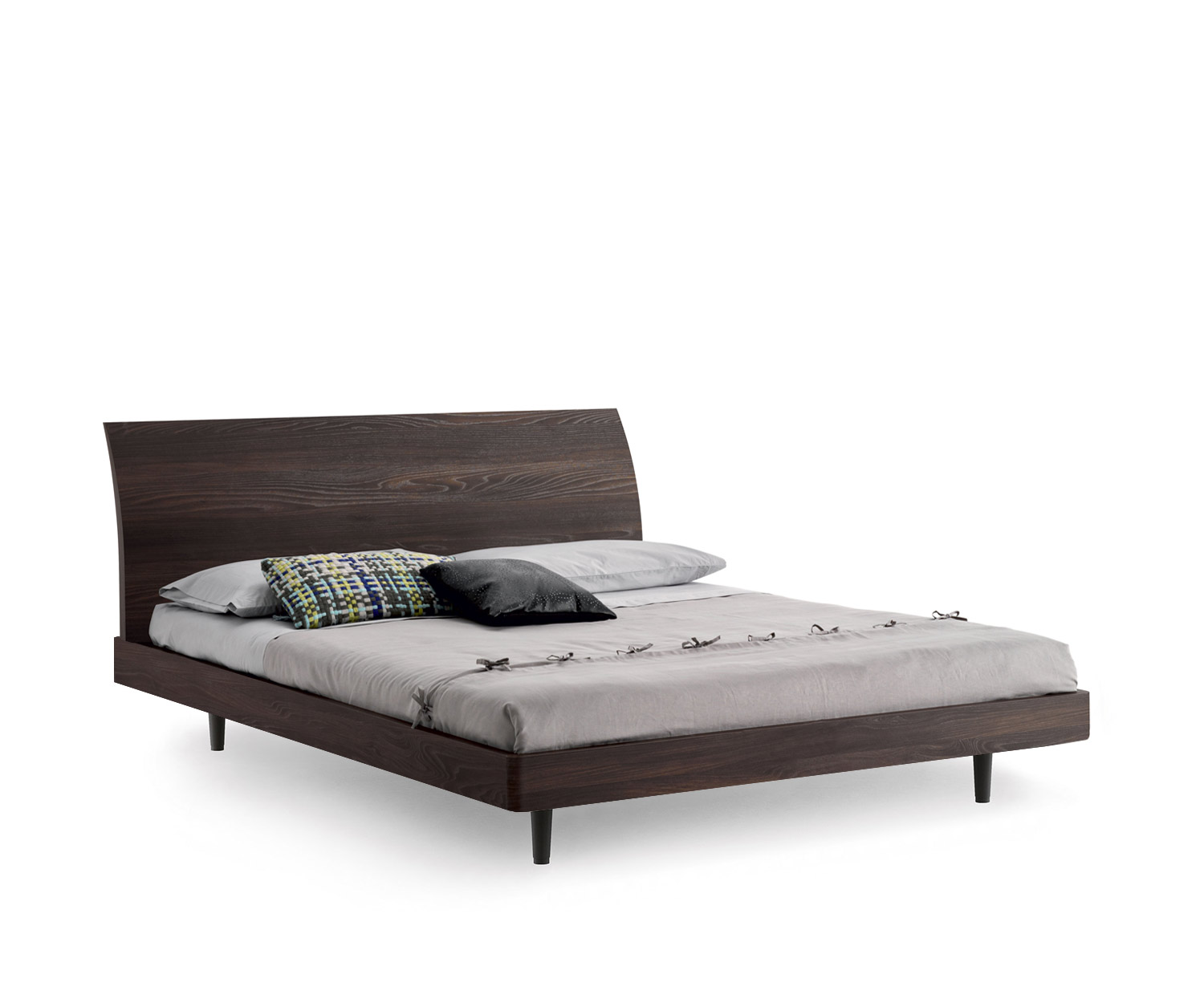 Hochwertiges Design Novamobili Bett Bend Ulme Dunkel