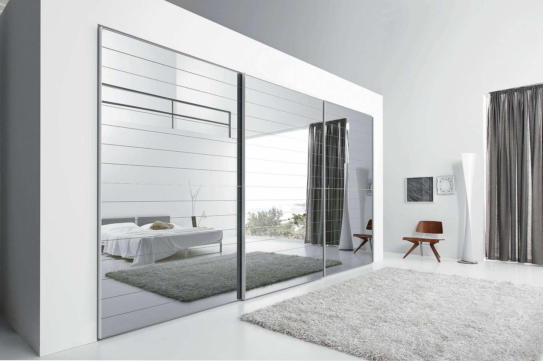 Design mirror sliding wardrobe doors