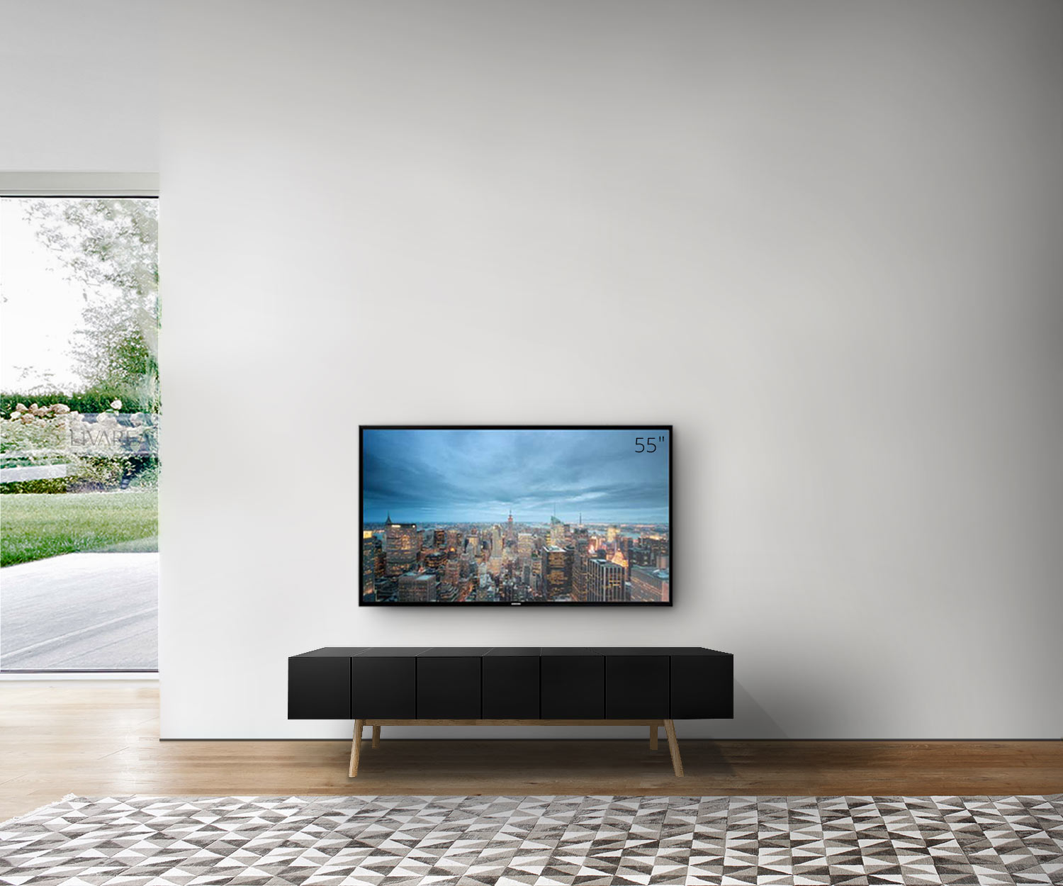 al2 MOS I KO 005 B width 175 cm body black legs oak