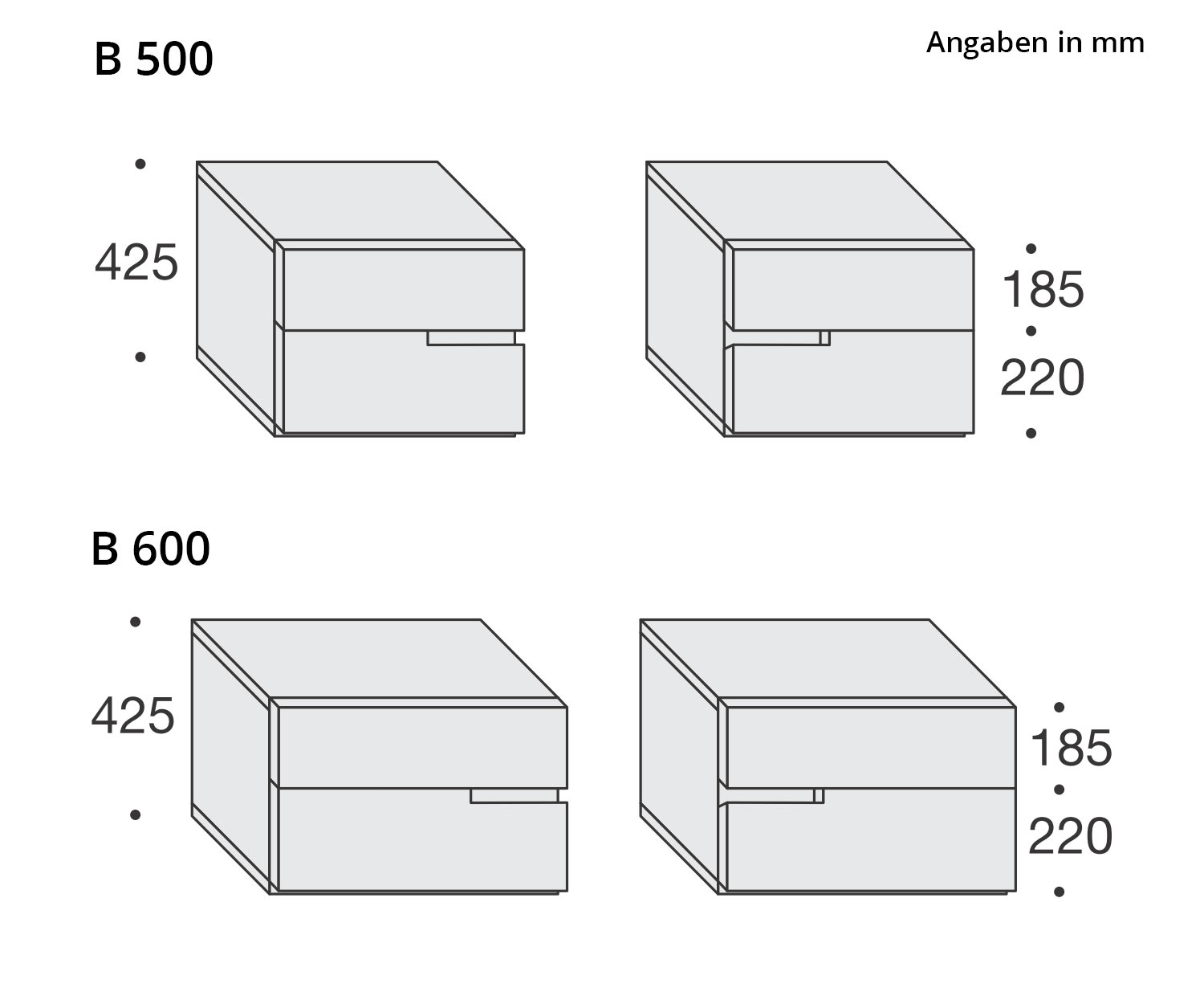Livitalia Tacca Design Nachttisch Abmessungen Maße Größenangaben