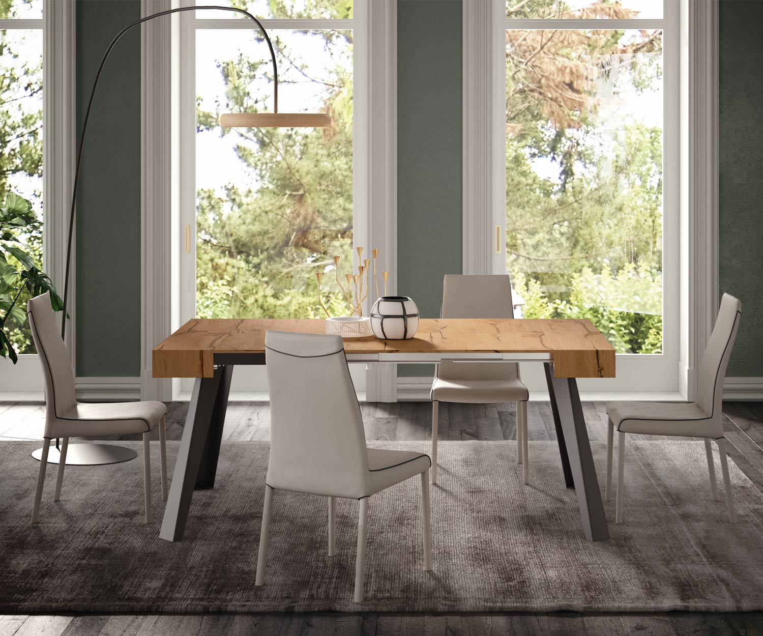 Ozzio_C04L_Rustic oak console Ozzio_C04L_Rustic oak console