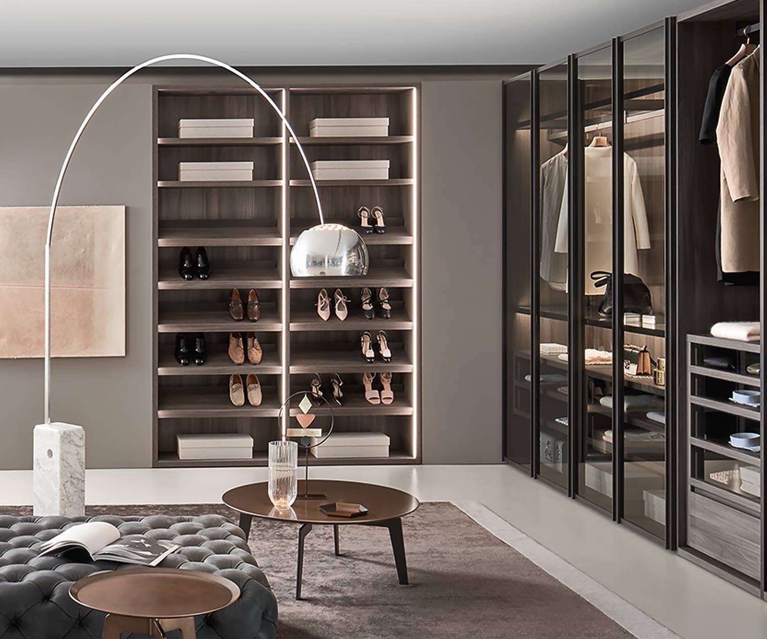 Livitalia Luxus Design Schuhschrank mit oder ohne Glastüren Livitalia Luxus Design Schuhschrank mit oder ohne Glastüren