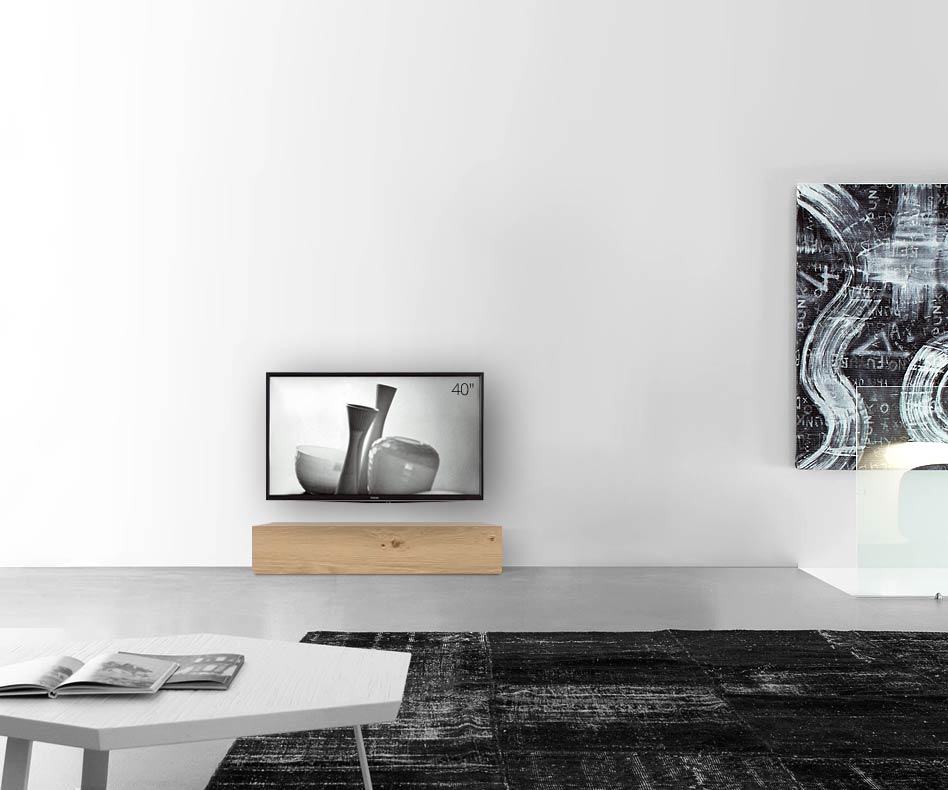Livitalia Wood design lowboard configurator base 120 cm 24 cm 56 cm light oak Livitalia Wood design lowboard configurator base 120 cm 24 cm 56 cm light oak