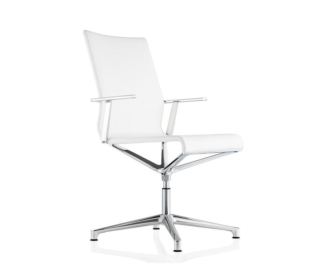 ICF Stick ETK Chair Drehstuhl mit Autorueckstellung Weiss Leder