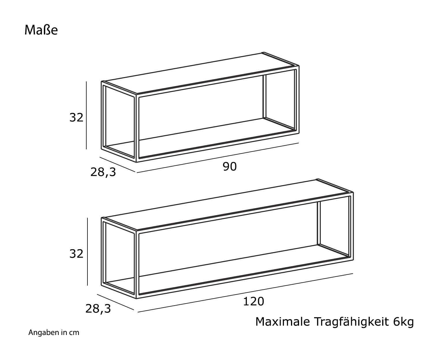Novamobili Design Wandregal Outline Aufbau 90 und 120 cm breit Novamobili Design Wandregal Outline Aufbau 90 und 120 cm breit