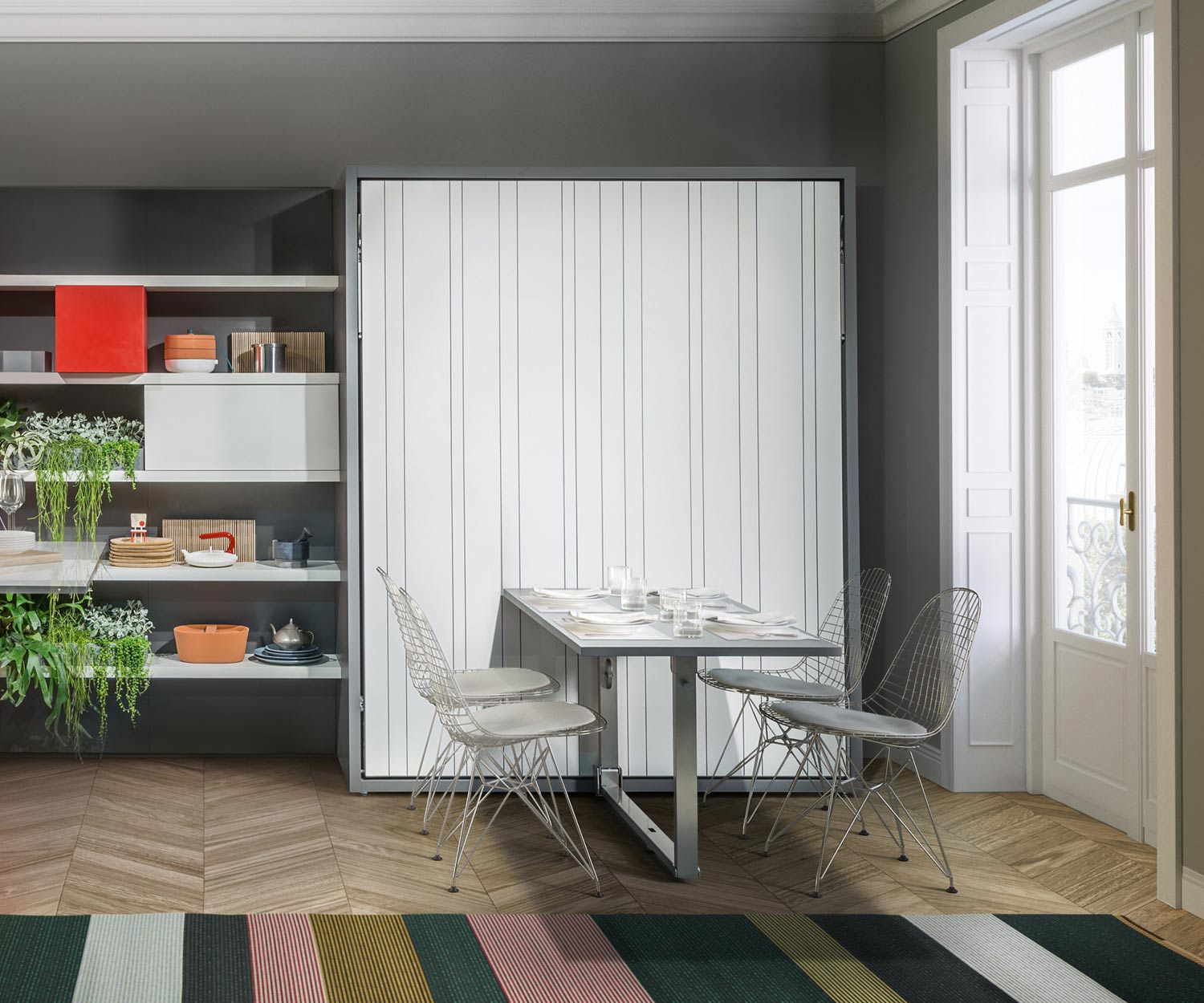 Modernes Clei Penelope 2 Dining Designer Schrankbett mit Esstisch Modernes Clei Penelope 2 Dining Designer Schrankbett mit Esstisch