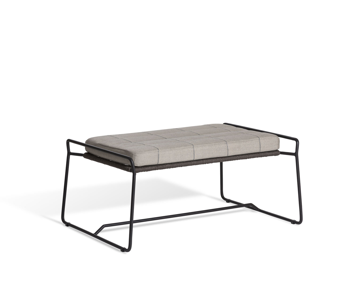 Exclusive Oasiq Sandur Schnur design stool in dark grey laced with cushion grey Exclusive Oasiq Sandur Schnur design stool in dark grey laced with cushion grey