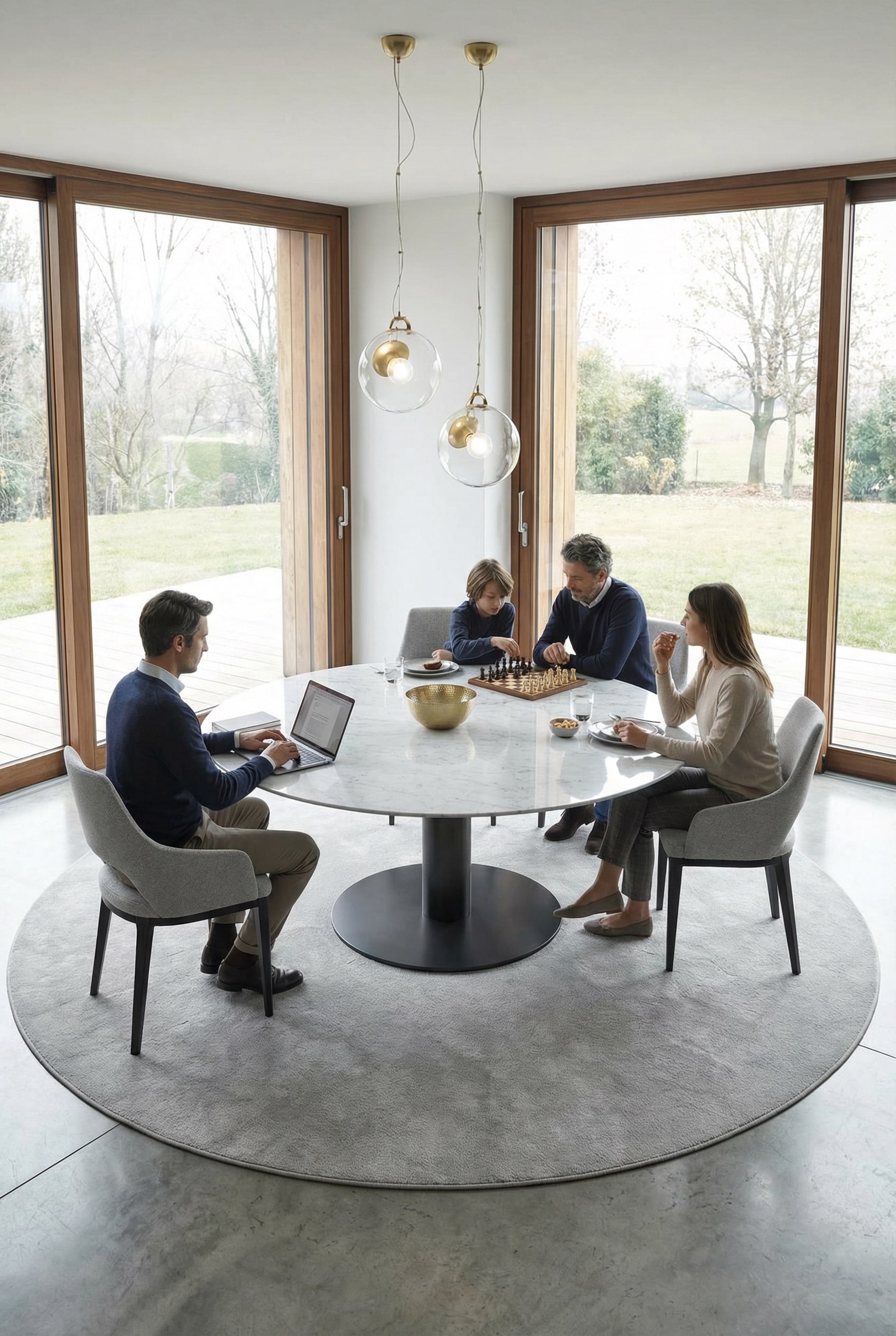 Luxurious Marble Dining Table Marelli Break in an elegant room