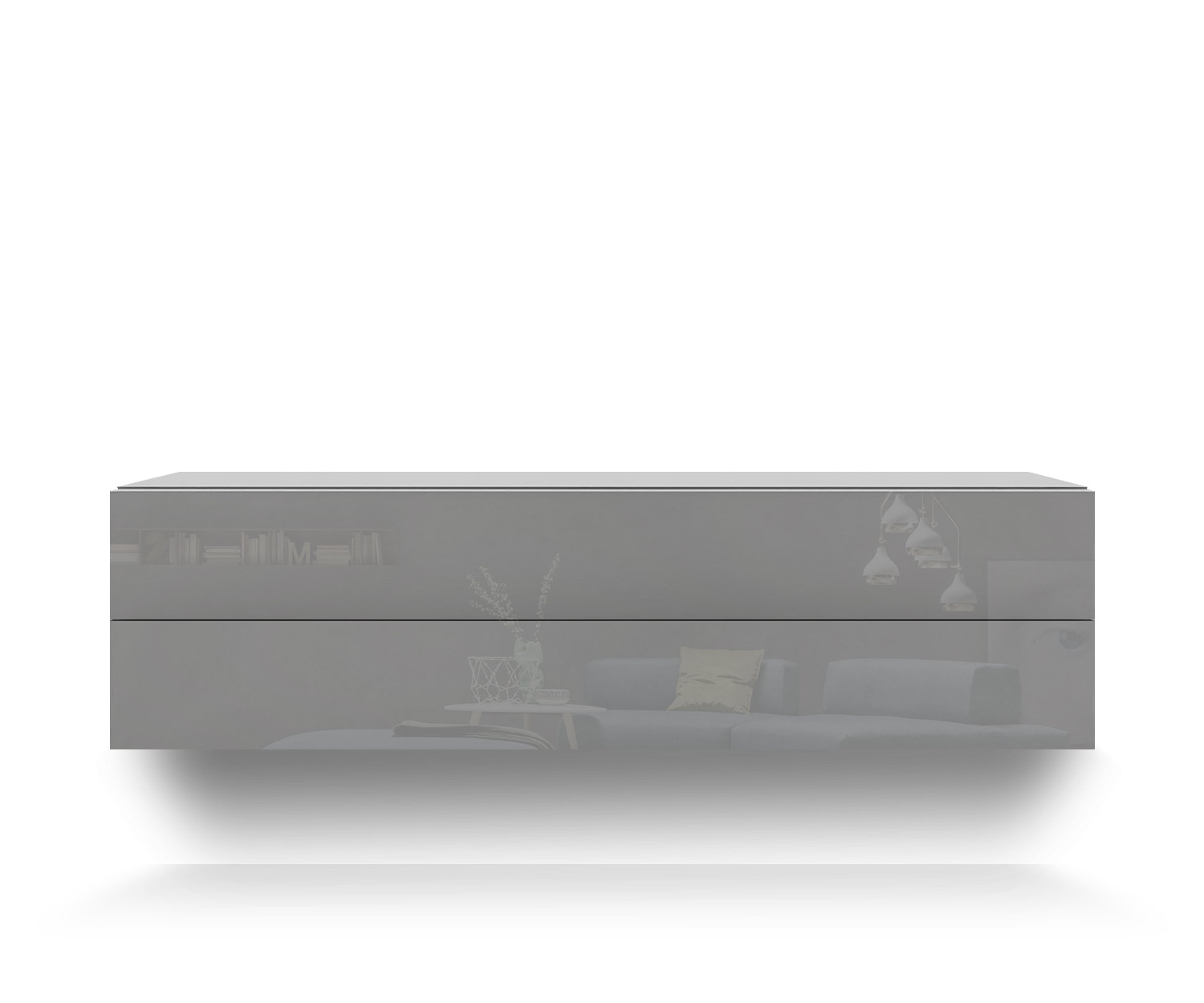 Novamobili Easy 2-seater wall unit B128 light grey430 Novamobili Easy 2-seater wall unit B128 light grey430