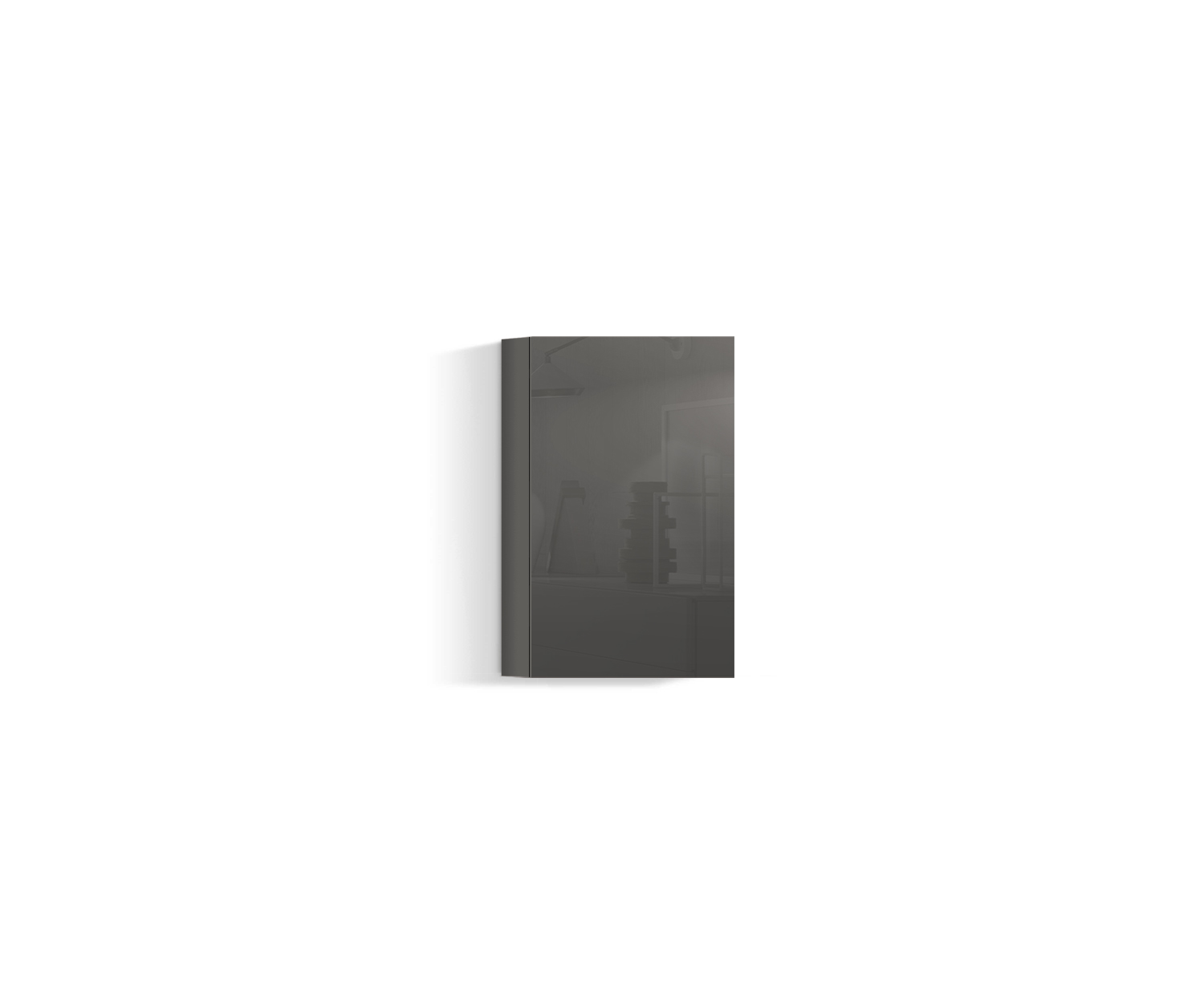 Design Wohnzimmer Hängeschrank Vertikal H64 B45 quarz410 Design Wohnzimmer Hängeschrank Vertikal H64 B45 quarz410