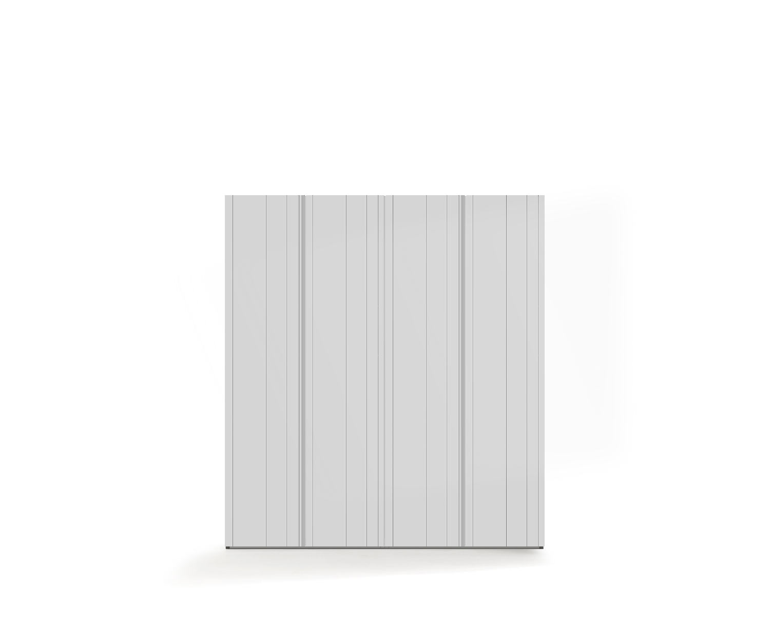 Novamobili 2m Stripe Kleiderschrank Weiß Matt