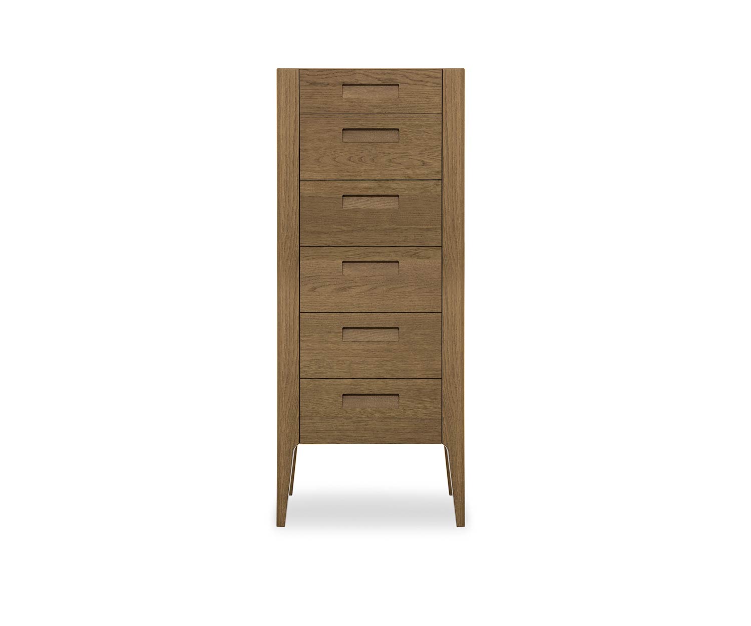 Novamobili Hochkommode Giotto 6 Schubladen Eiche Miele N02