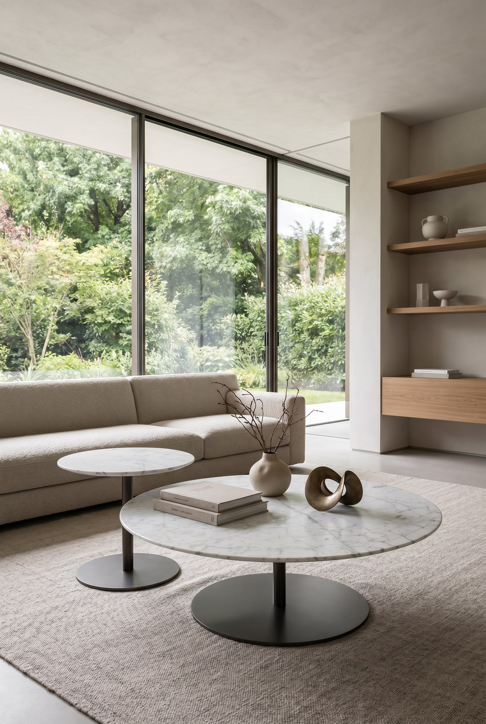 Marelli Couchtisch Break in einer asymmetrischen Gruppierung im modernen Wohnzimmer Marelli Couchtisch Break in einer asymmetrischen Gruppierung im modernen Wohnzimmer