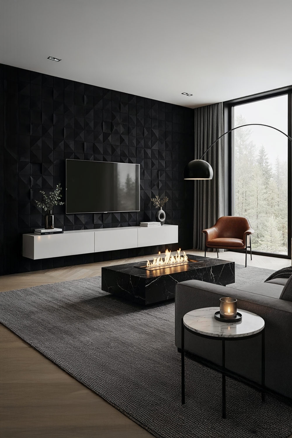 8 Ideen für schwarze Wohnzimmer – elegant & stilvoll einrichten