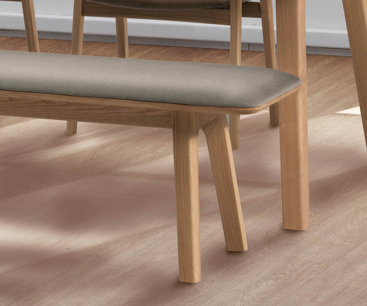 Conde House Ten Design Bank aus Massivholz Eiche Im Detail Beine und Polsterung Conde House Ten Design Bank aus Massivholz Eiche Im Detail Beine und Polsterung