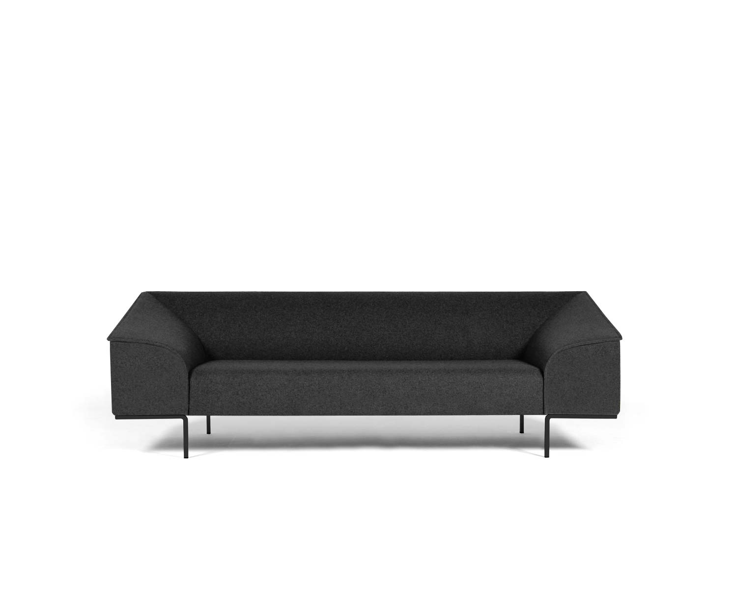 Prostoria Design sofa Seam in dark grey as 2 seater Prostoria Design sofa Seam in dark grey as 2 seater