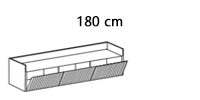 B 180 cm (3 Lamellentüren)