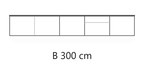 W 300 cm / H 49.5 cm / D 45 cm