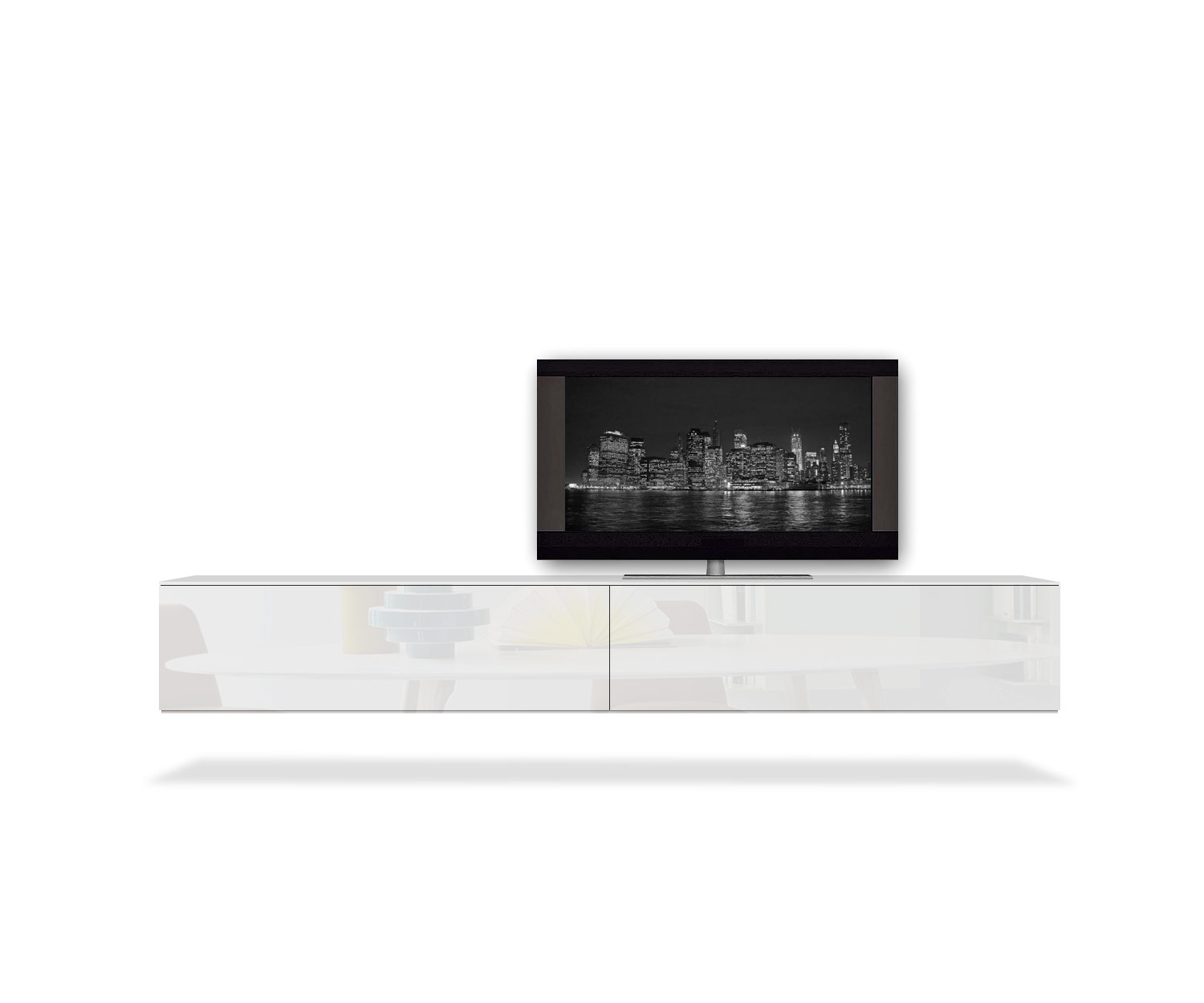 Novamobili Box Design Design Lowboard B 240 cm / H 34,4 cm Hochglanz Bianco weiß Novamobili Box Design Design Lowboard B 240 cm / H 34,4 cm Hochglanz Bianco weiß