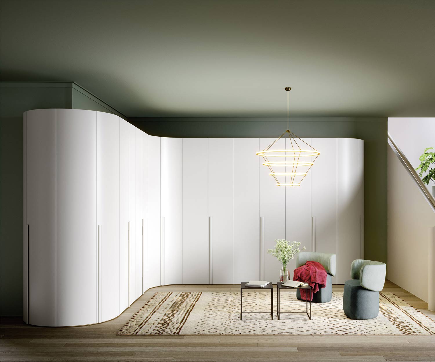 Exklusiver Novamobili Runder Designer Kleiderschrank Alfa Curvo Exklusiver Novamobili Runder Designer Kleiderschrank Alfa Curvo