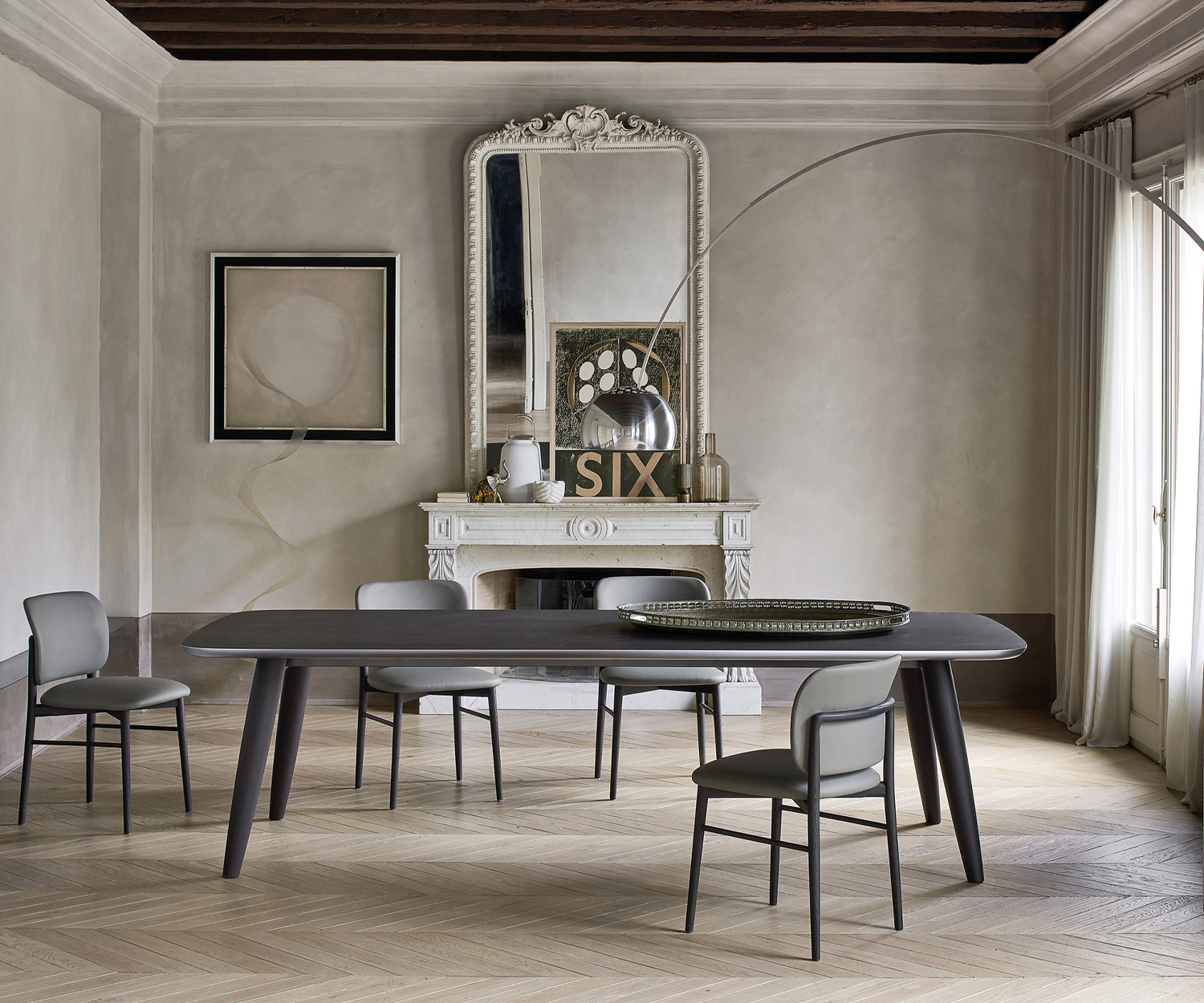 Großer Livitalia Convivio Designer Esszimmertisch rechteckig im Wohnzimmer Großer Livitalia Convivio Designer Esszimmertisch rechteckig im Wohnzimmer
