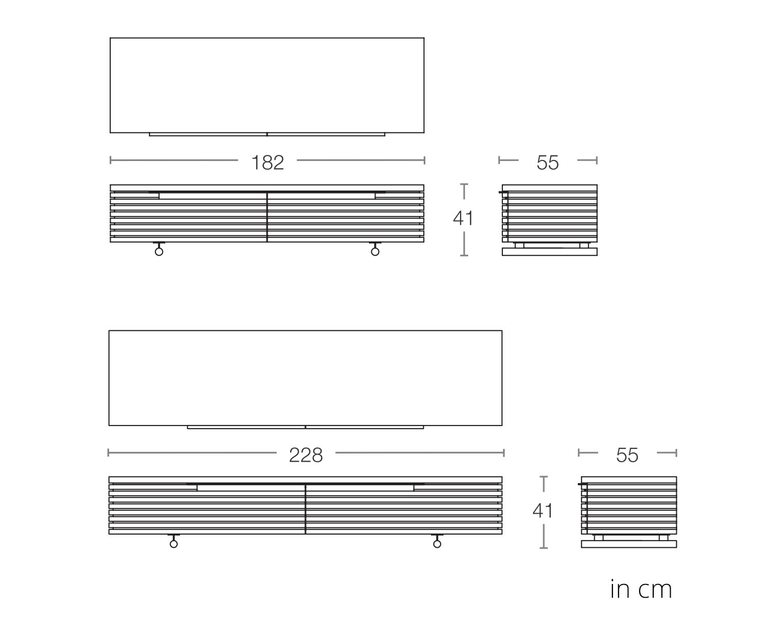 Conde House Tosai Design Design Lowboard Maße Skizze Größen Größenangaben