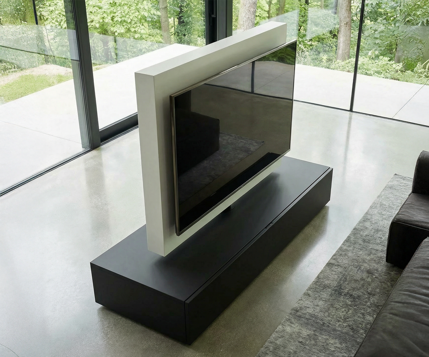 Luxus Raumteiler Tv Wand Drehbar Bild