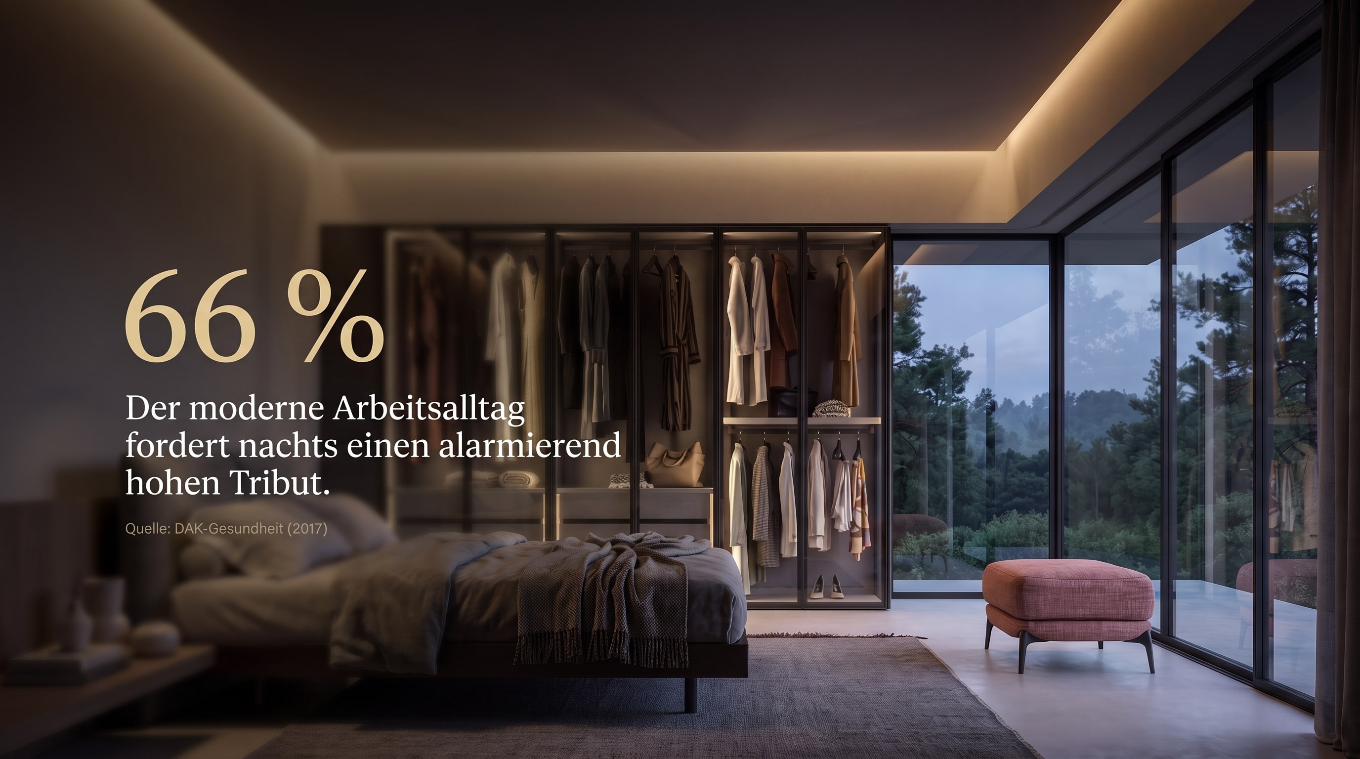 66 % &ndash; La moderna routine lavorativa richiede un tributo notturno allarmante.