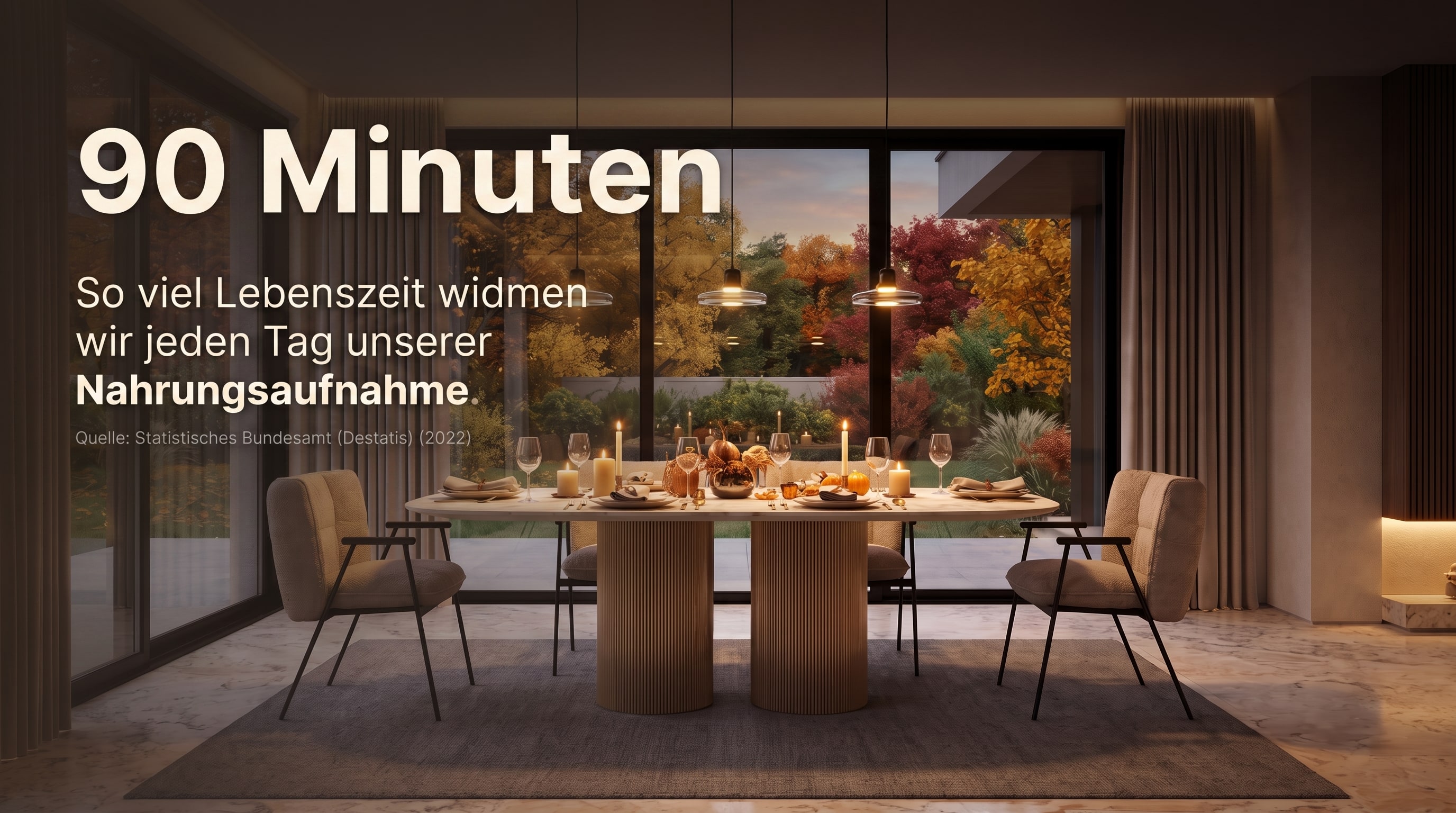 90 Minuten &ndash; Zoveel levensduur besteden we elke dag aan onze voedselinname.