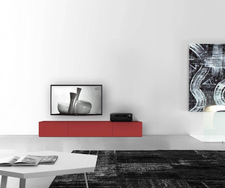 /Design Lowboard Boden B210 H35 matt rot /Design Lowboard Boden B210 H35 matt rot