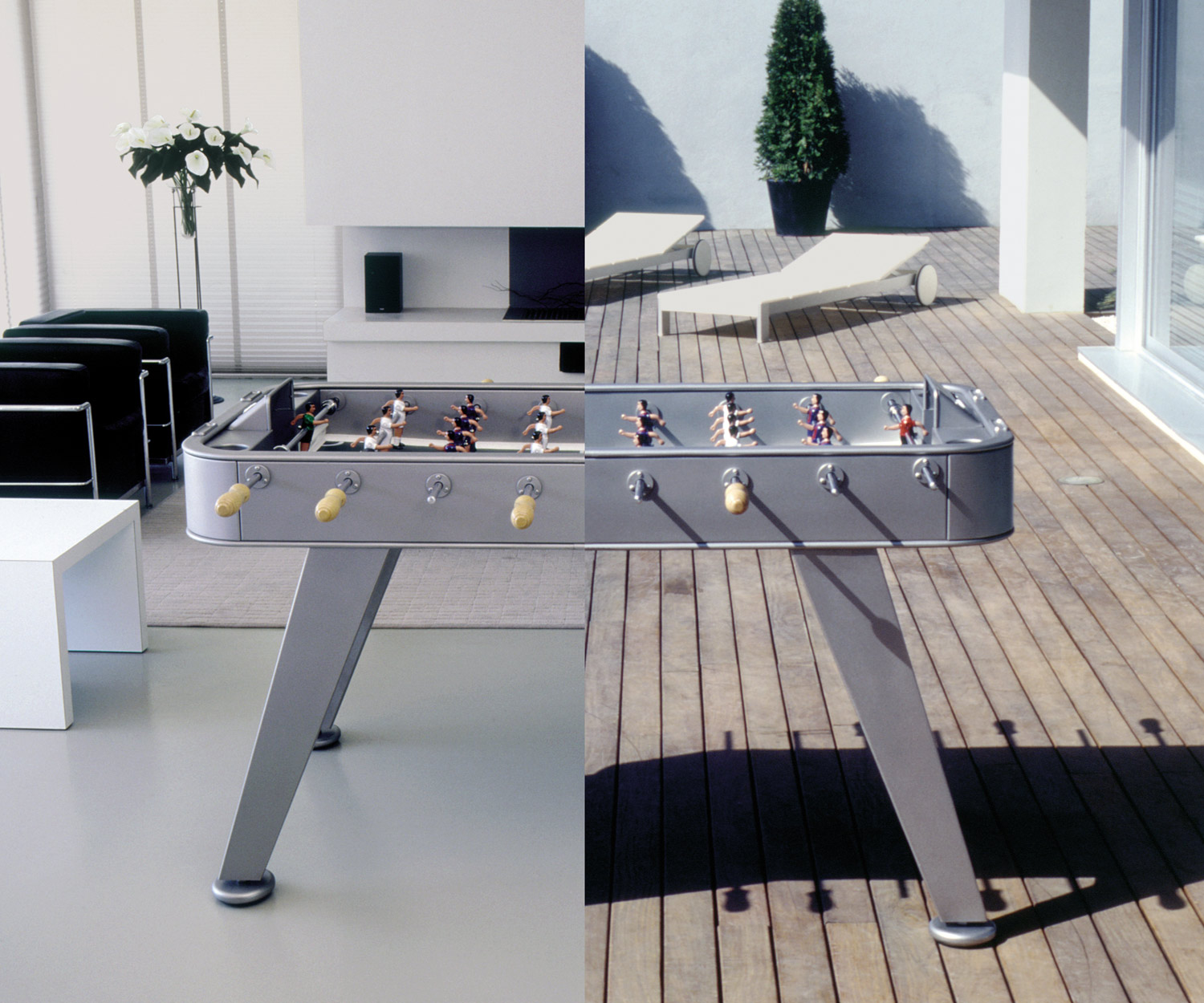 Exklusiver RS Barcelona Design Tischkicker RS#2 Schwarz Exklusiver RS Barcelona Design Tischkicker RS#2 Schwarz