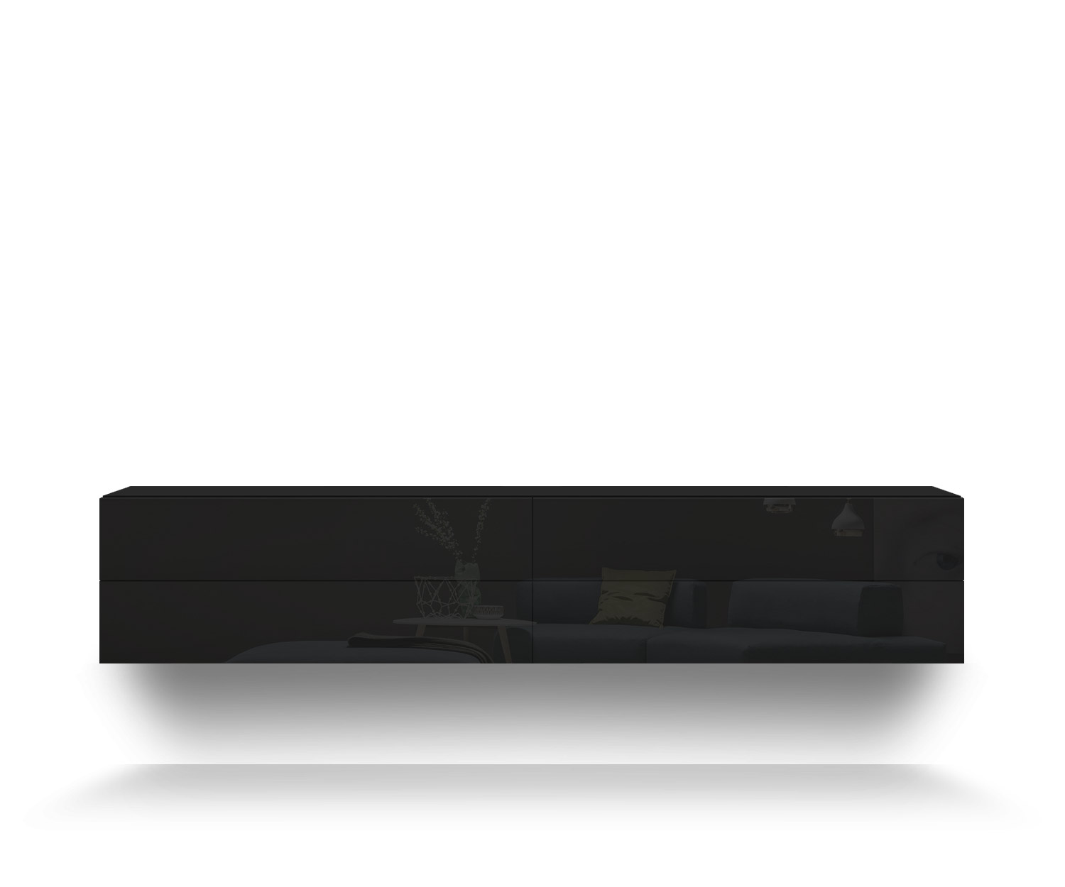 Novamobili Hängekommode Easy 4er B216 schwarz418 Novamobili Hängekommode Easy 4er B216 schwarz418