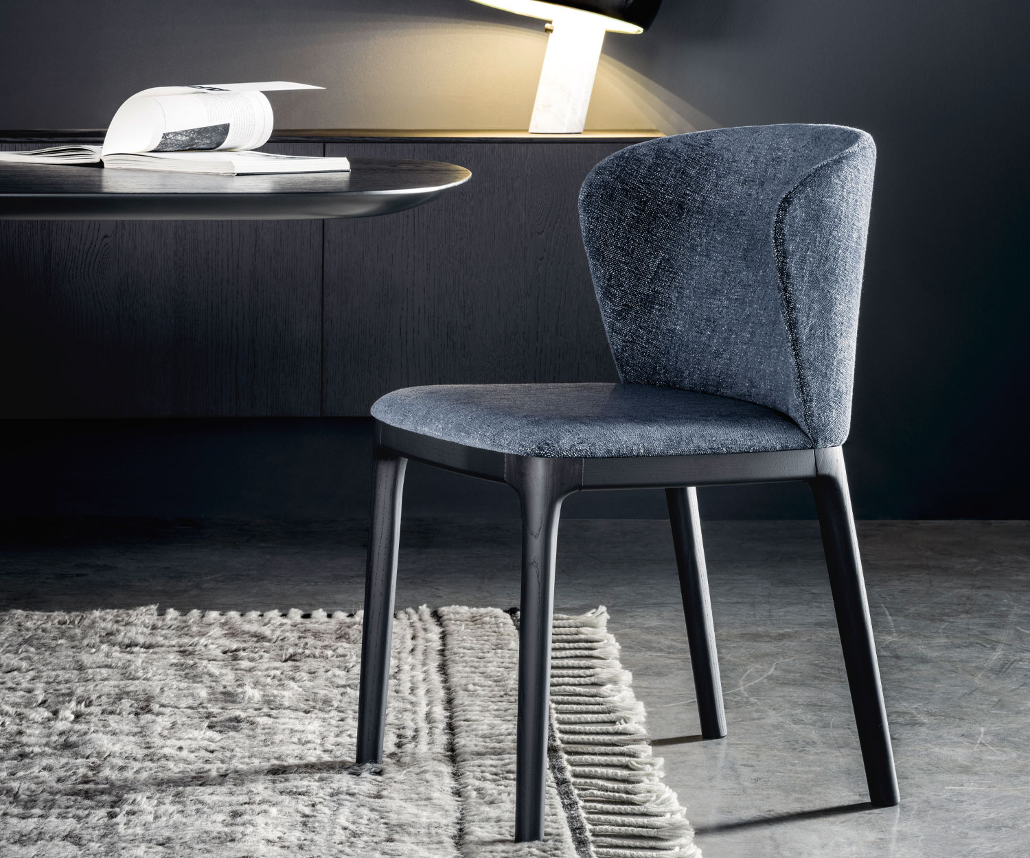 Novamobili Navy chair with upholstered backrest