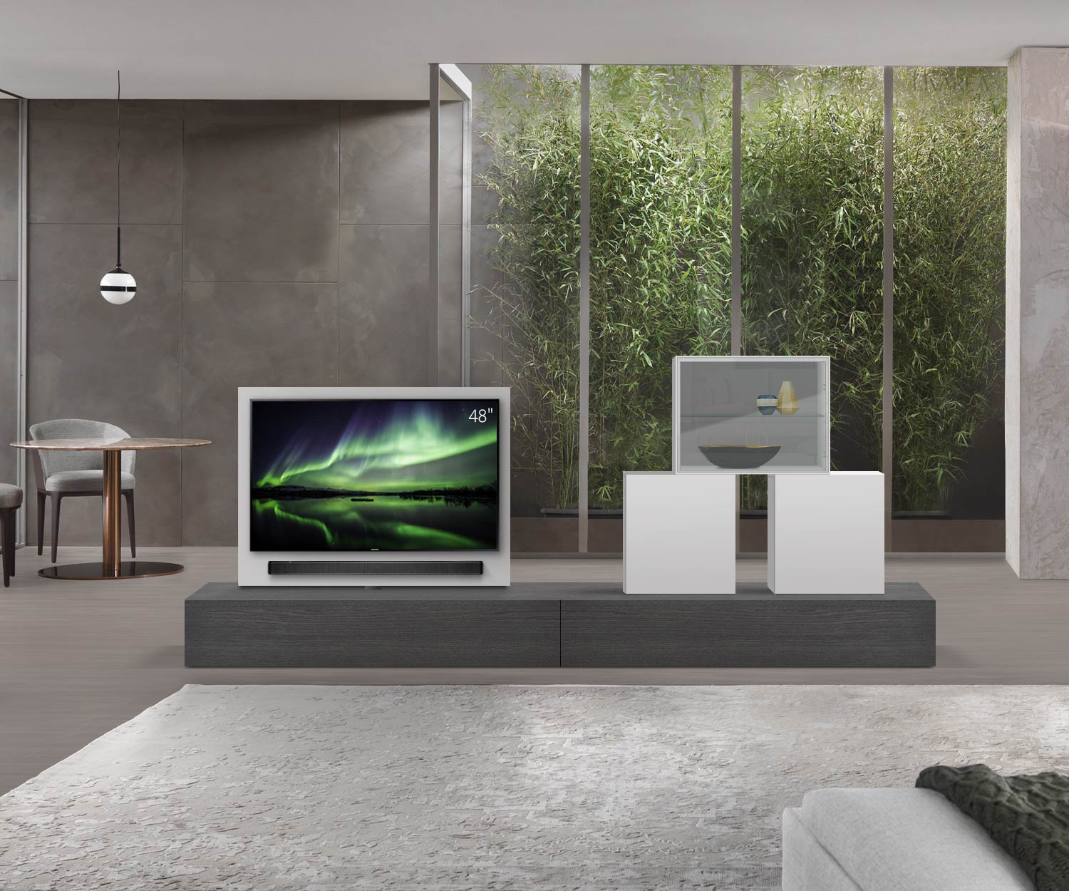 Livitalia Roto Design Lowboard Room divider TV panel rotatable