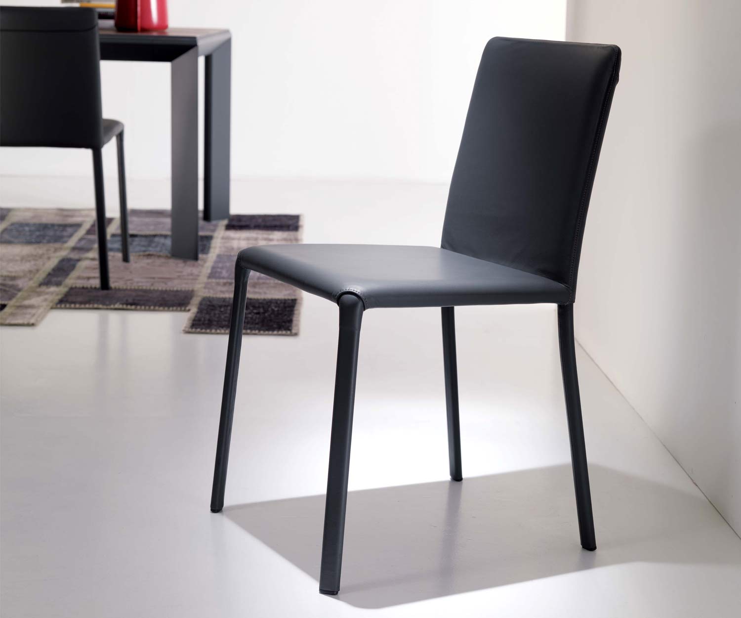 Ozzio Design chair Lunette leather dark grey Ozzio Design chair Lunette leather dark grey