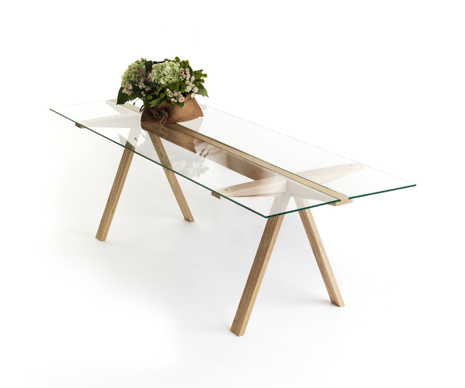 Valsecchi 1918 Tisch Traverso B240cm glas