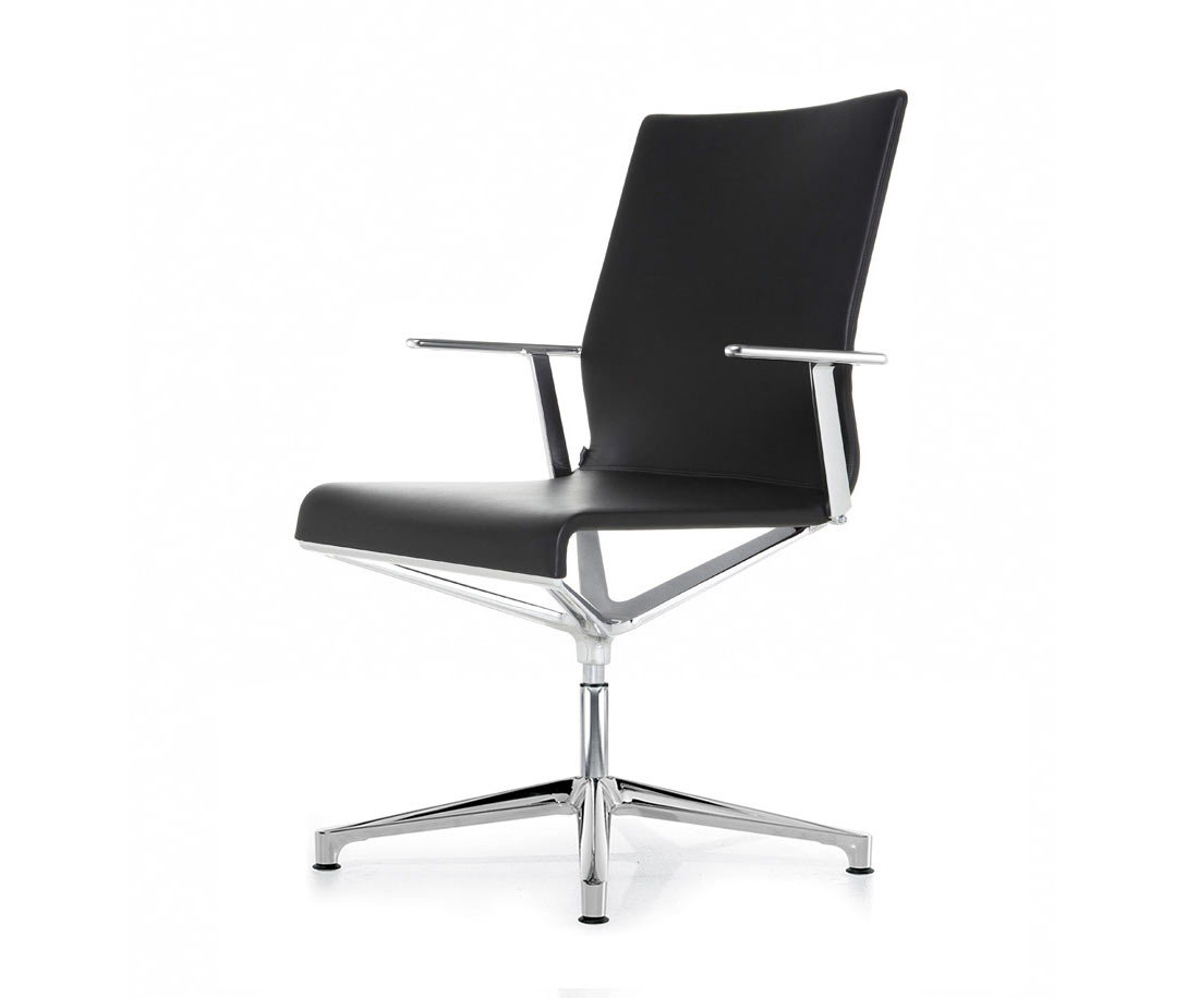 ICF Stick ETK Chair Burostuhl Schwarz Leder ohne Rollen H48 ICF Stick ETK Chair Burostuhl Schwarz Leder ohne Rollen H48