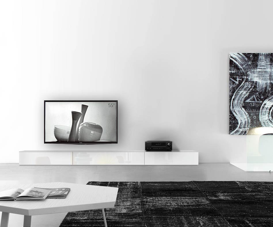 /Design Lowboard Boden B300 H27 glanz weiss /Design Lowboard Boden B300 H27 glanz weiss