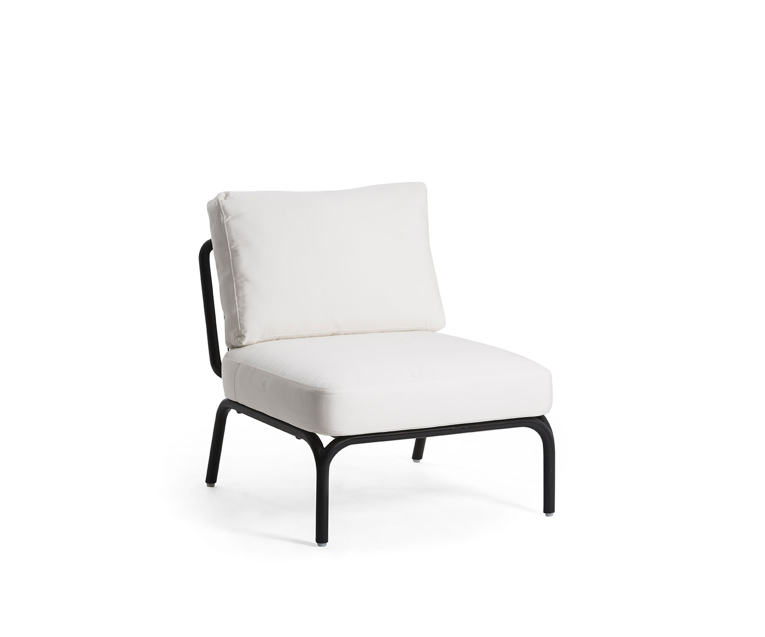 Exklusiver Oasiq Yland Designer 1 Sitzer mit weißem Sitz und Rücken Kissen Exklusiver Oasiq Yland Designer 1 Sitzer mit weißem Sitz und Rücken Kissen