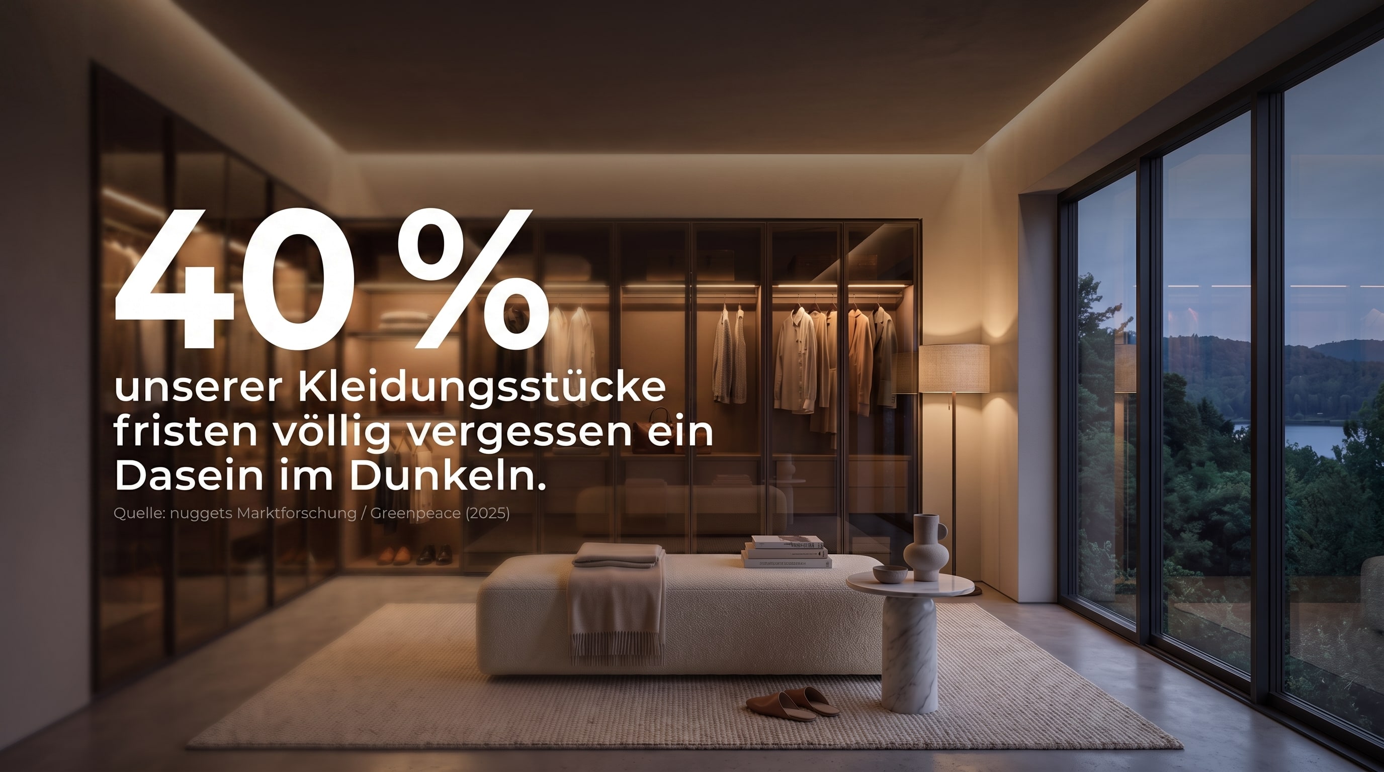 40 % – of our clothes lead a completely forgotten existence in the dark.