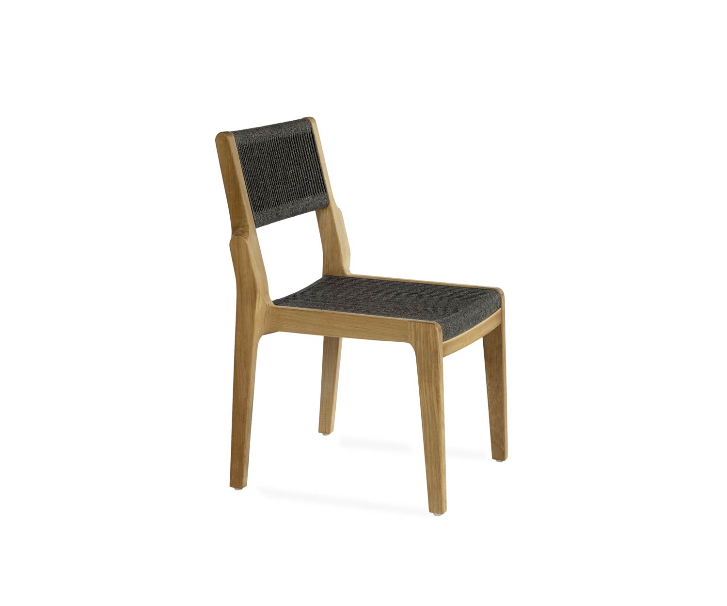Exklusiver Oasiq Skagen Design Stuhl aus Teak mit handgewobener Seilbespannung