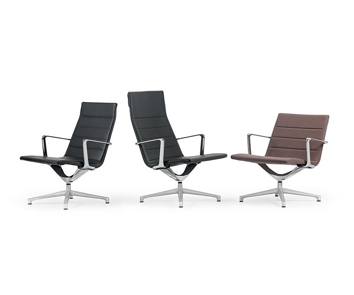 ICF Valea Lounge Design Stuhl mit drei Rueckenlehnenhoehen