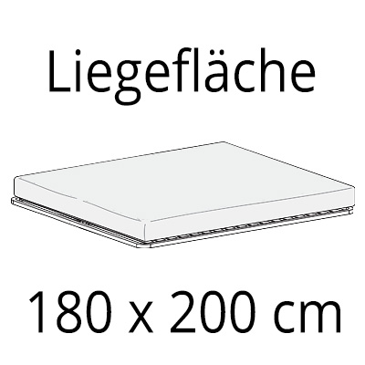 Liegefläche 180 x 200 cm