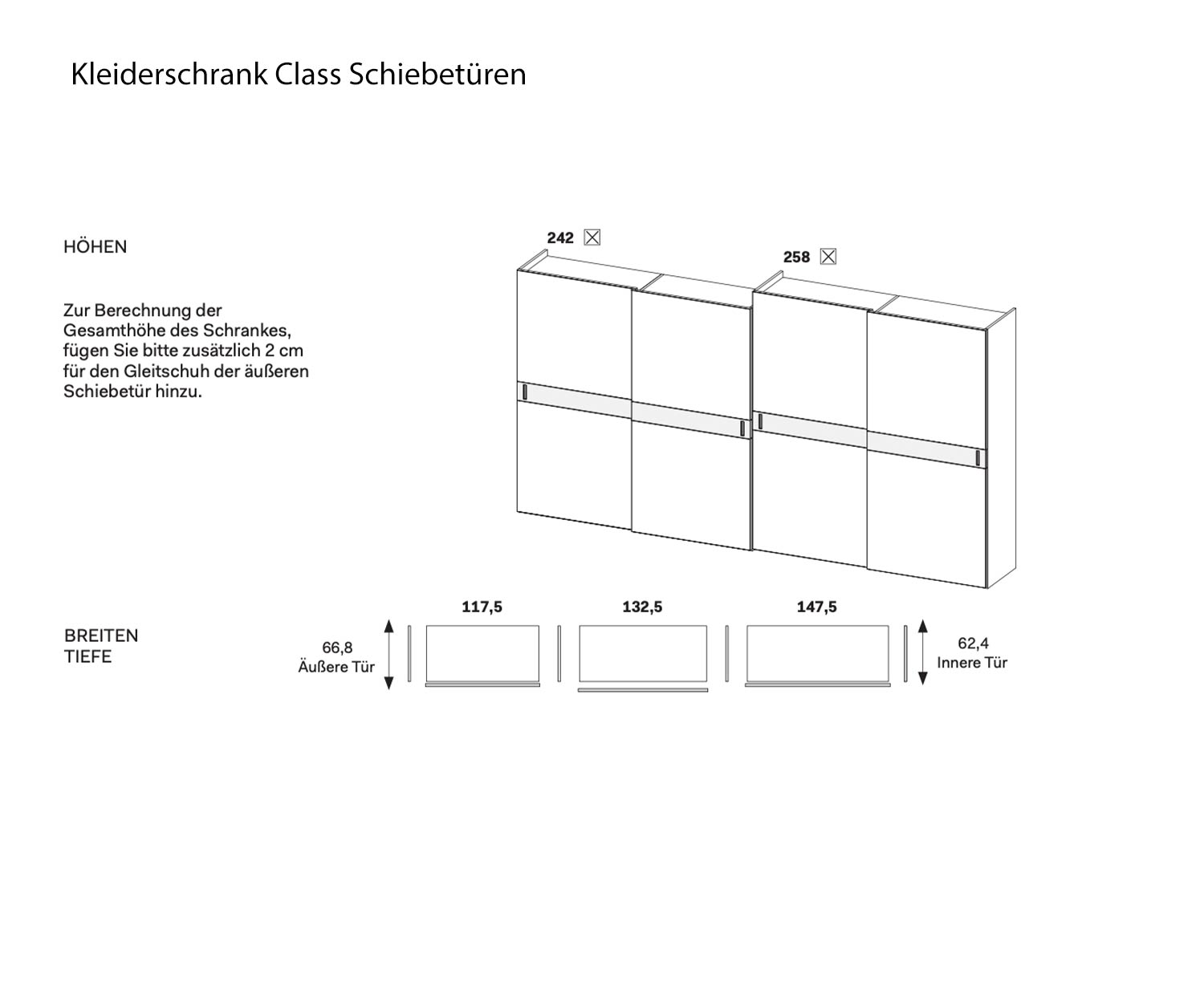 novamobili kleiderschrank class schiebetüren