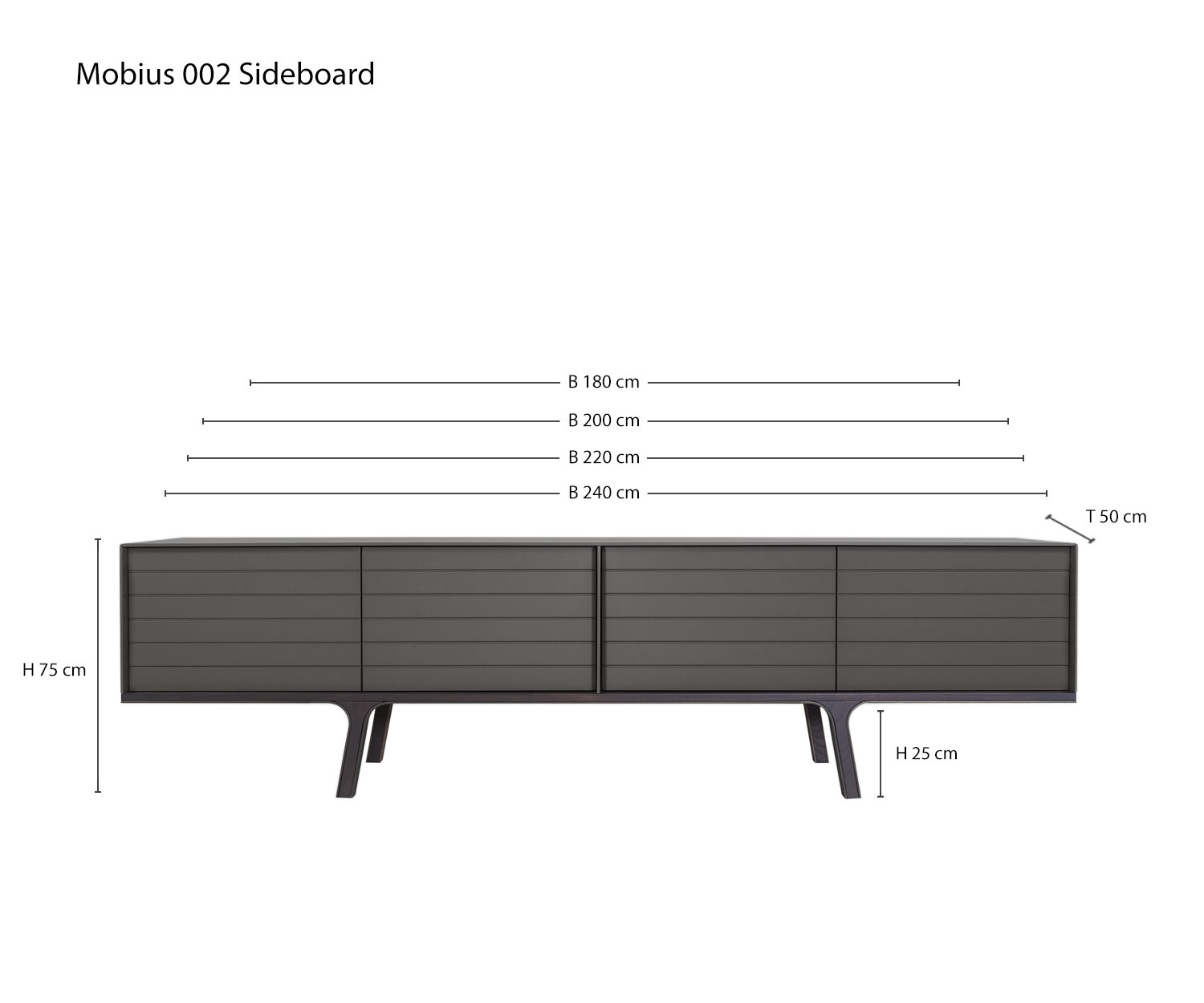 Designer Sideboard Mobius 002 von al2 Skizze Breiten Größen Größenangaben Designer Sideboard Mobius 002 von al2 Skizze Breiten Größen Größenangaben