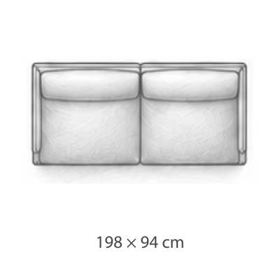 2-Sitzer · 198 × 94 cm