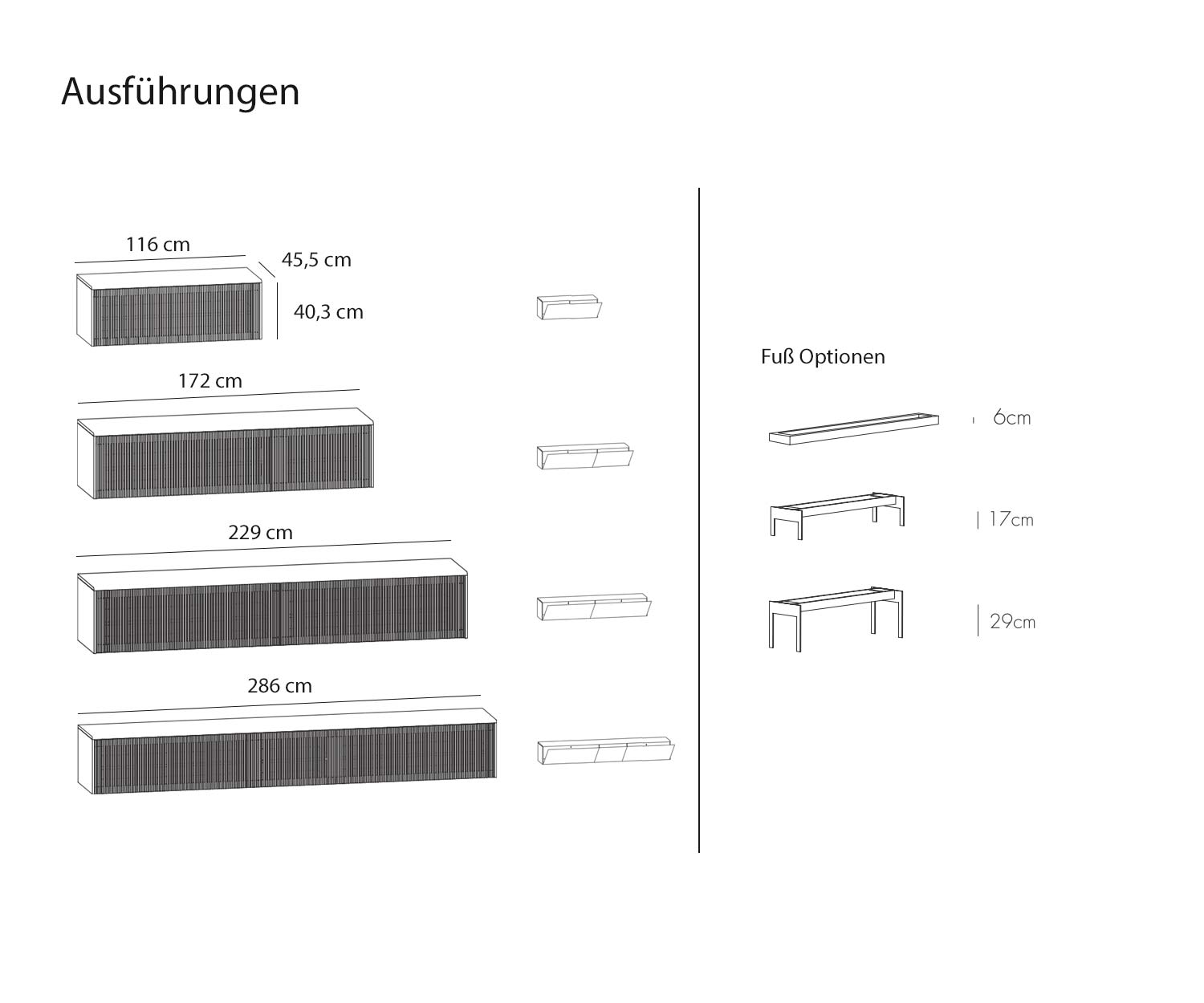 Design TV Design Lowboard Skizze Maßstab Abmessungen Größenangaben Maße
